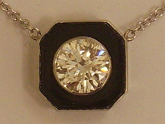 Onyx & Diamond Necklace